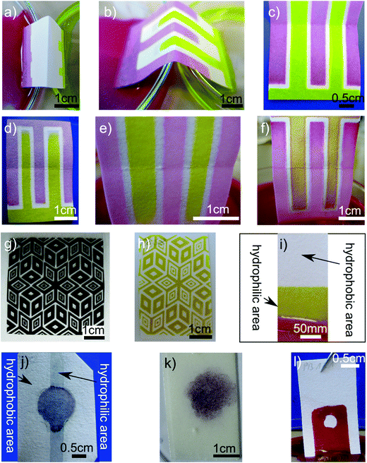 Photolithographic structuring of soft, extremely foldable and