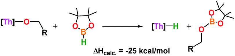 Catalytic Regeneration Of A Th H Bond From A Th O Bond Through A Mild And Chemoselective Carbonyl Hydroboration Chemical Communications Rsc Publishing Doi 10 1039 C8cca