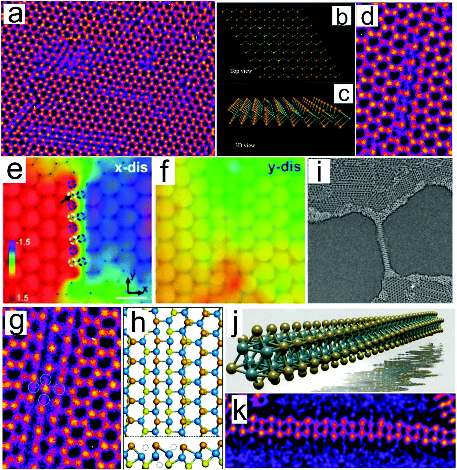 Atomic structure of defects and dopants in 2D layered