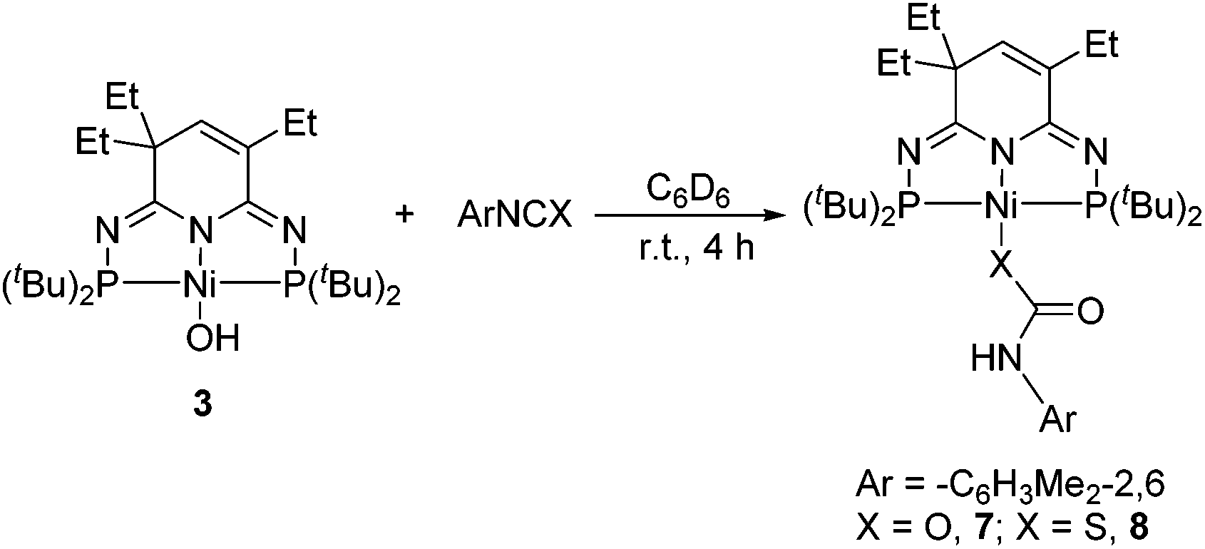 Monomeric nickel hydroxide stabilized by a sterically demanding 