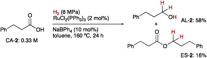 Catalytic Hydrogenation Of Carboxylic Acids Using Low Valent And High Valent Metal Complexes Chemical Communications Rsc Publishing
