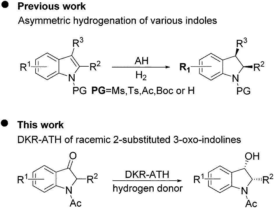 Stereogenic Cis 2 Substituted N Acetyl 3 Hydroxy Indolines Via Ruthenium Ii Catalyzed Dynamic Kinetic Resolution Asymmetric Transfer Hydrogenation Chemical Communications Rsc Publishing