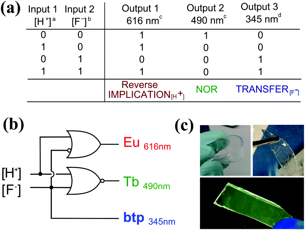Molecular logic gates the past, present and future Chemical Society