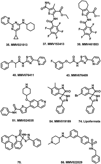 Screening Of The Pathogen Box Reveals New Starting Points For Anti 