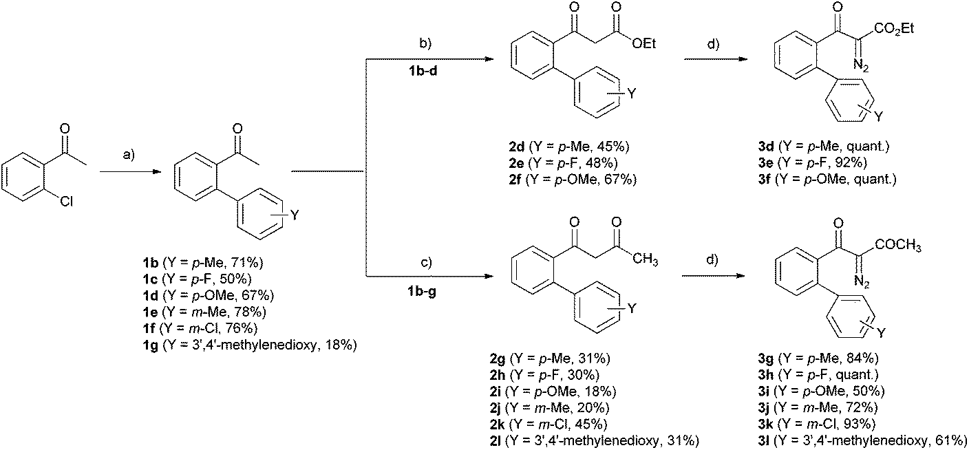 Rhodium Catalyzed Cyclization Of Acceptor Substituted Biphenyl A Diazoketones A Study Of The Substitution Effect On Chemoselectivity Organic Biomolecular Chemistry Rsc Publishing