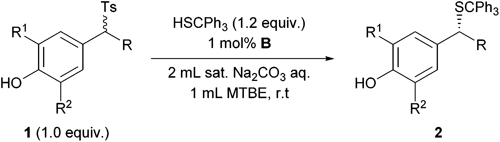 Catalytic Asymmetric 1 6 Conjugate Addition Of In Situ Generated Para Quinone Methides With Tritylthiol Organic Chemistry Frontiers Rsc Publishing