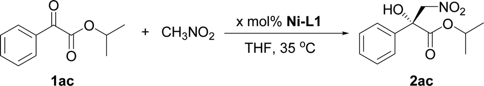 Catalytic enantioselective Henry reaction of \u03b1-keto esters, 2 ...