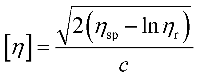 using huggins equation with two test temperatures viscosity