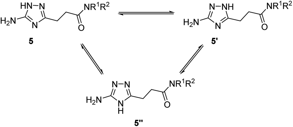 Synthesis Of 3 5 Amino 1h 1 2 4 Triazol 3 Yl Propanamides And Their Tautomerism Rsc Advances Rsc Publishing