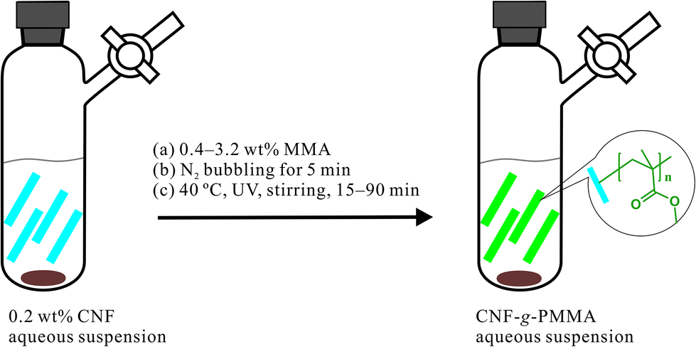 ATIR-FTIR spectrum for grafted cellulose nanofibers (a) CNF, (b)