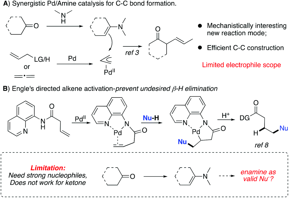 Synergistic palladium/enamine catalysis for asymmetric hydrocarbon  functionalization of unactivated alkenes with ketones - Organic &  Biomolecular Chemistry (RSC Publishing) DOI:10.1039/C9OB01165J