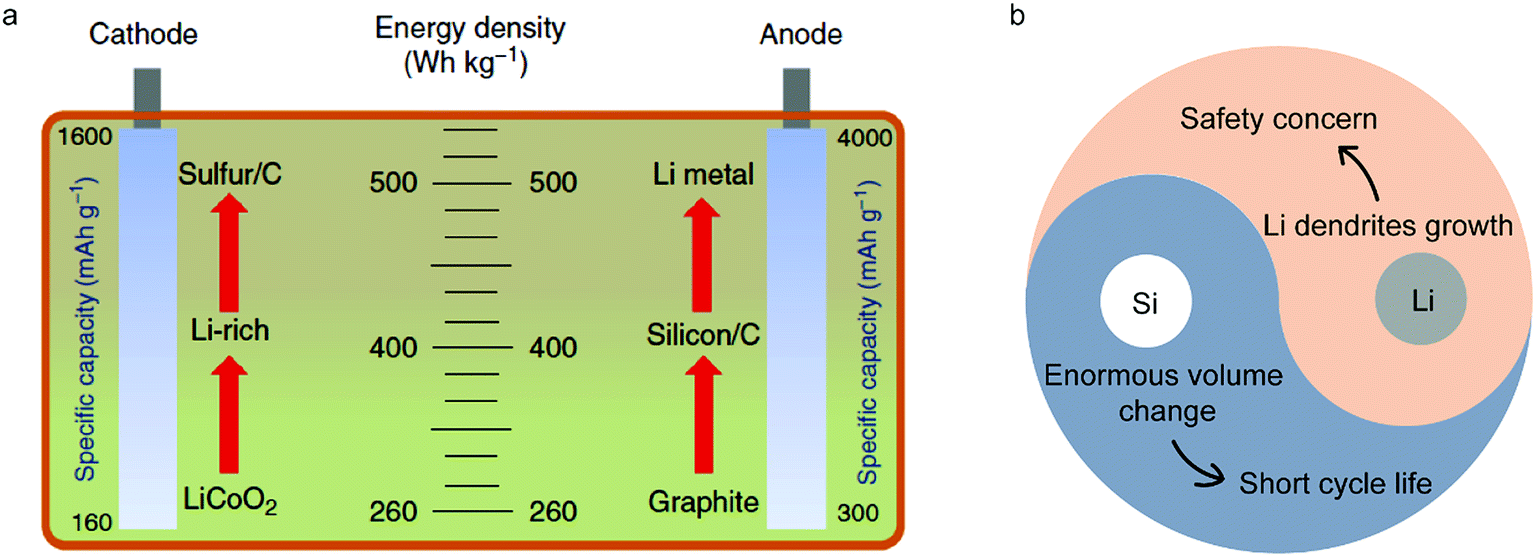 Towards High Energy Density Lithium Battery Anodes