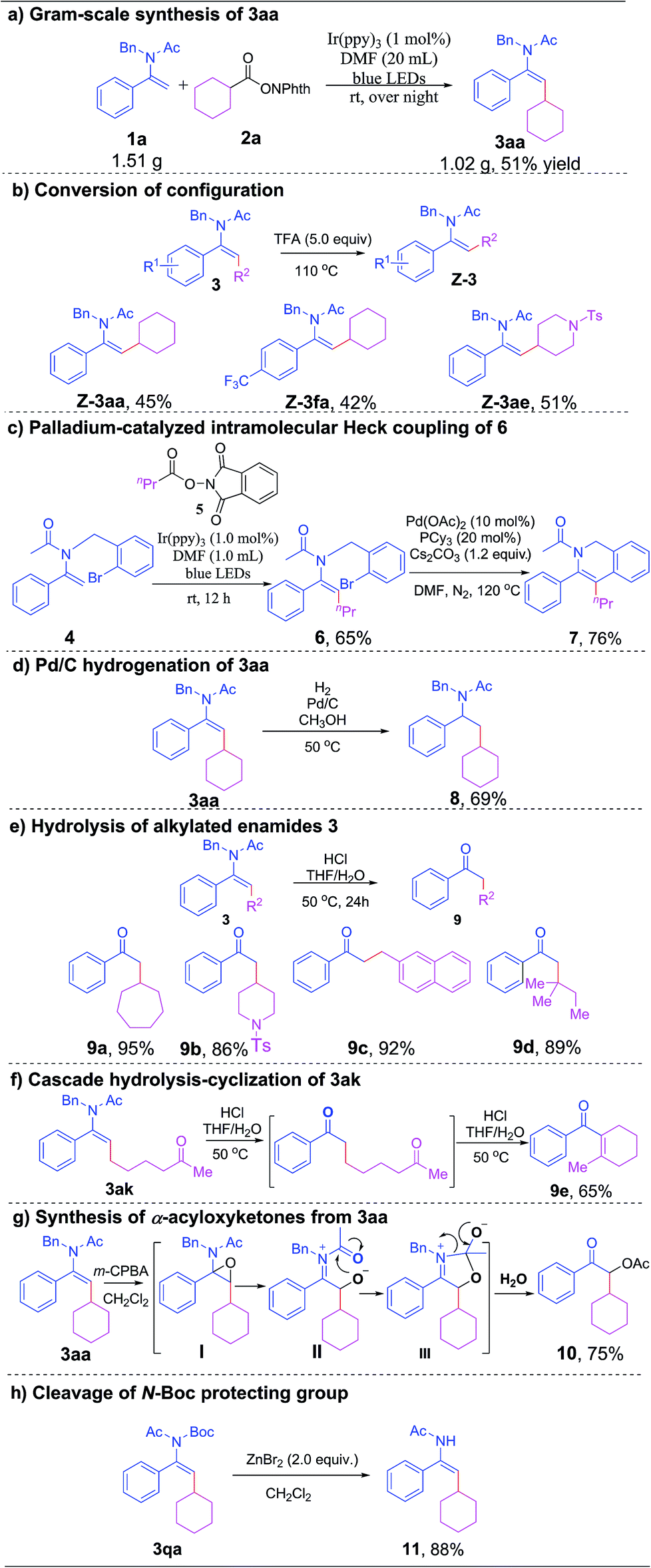 Photoredox Catalyzed Stereoselective Alkylation Of Enamides With N Hydroxyphthalimide Esters Via Decarboxylative Cross Coupling Reactions Chemical Science Rsc Publishing Doi 10 1039 C9sck
