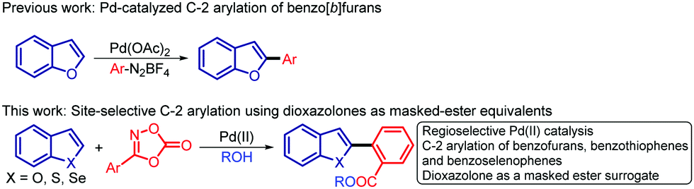 Dioxazolones As Masked Ester Surrogates In The Pd Ii Catalyzed Direct C H Arylation Of 6 5 Fused Heterocycles Chemical Communications Rsc Publishing