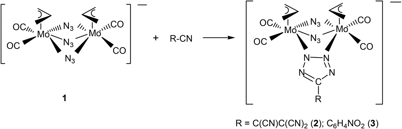 3 2 Cycloaddition Of Azido Bridged Molybdenum Ii Complex With Nitriles And Alkynes Dalton Transactions Rsc Publishing