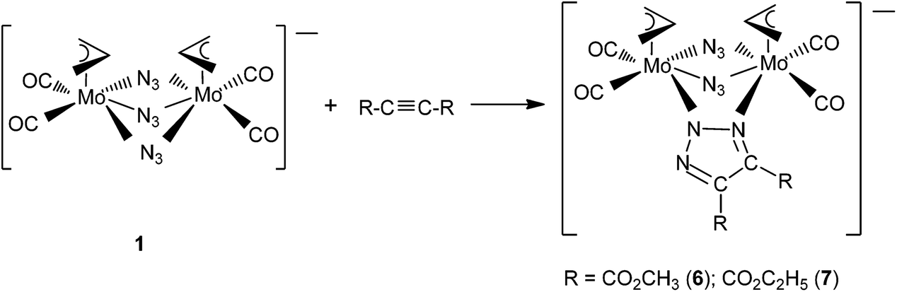 3 2 Cycloaddition Of Azido Bridged Molybdenum Ii Complex With Nitriles And Alkynes Dalton Transactions Rsc Publishing