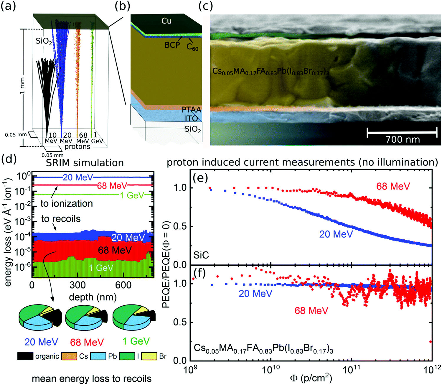 Efficient Minority Carrier Detrapping Mediating The Radiation Hardness Of Triple Cation Perovskite Solar Cells Under Proton Irradiation Energy Environmental Science Rsc Publishing