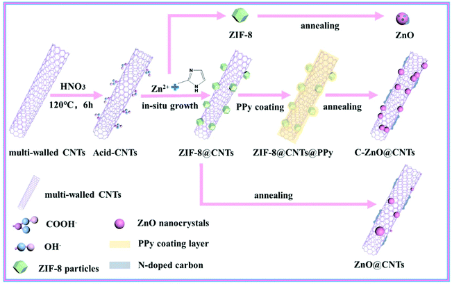 Enhanced Microwave Absorption Performance From Abundant Polarization Sites Of Zno Nanocrystals Embedded In Cnts Via Confined Space Synthesis Nanoscale Rsc Publishing