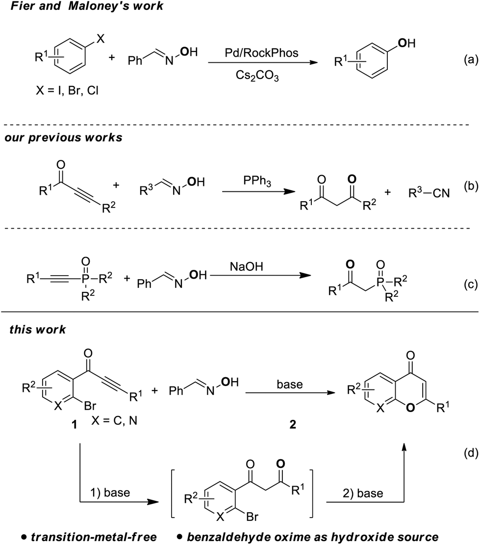 An Efficient Tandem Synthesis Of Chromones From O Bromoaryl Ynones And Benzaldehyde Oxime Organic Biomolecular Chemistry Rsc Publishing