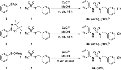 Chan–Lam coupling reaction of sulfamoyl azides with arylboronic acids ...