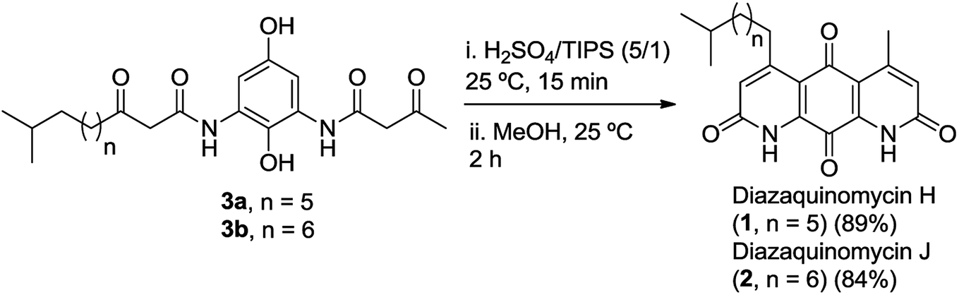 Total Synthesis Of Diazaquinomycins H And J Using Double Knorr Cyclization In The Presence Of Triisopropylsilane Rsc Advances Rsc Publishing