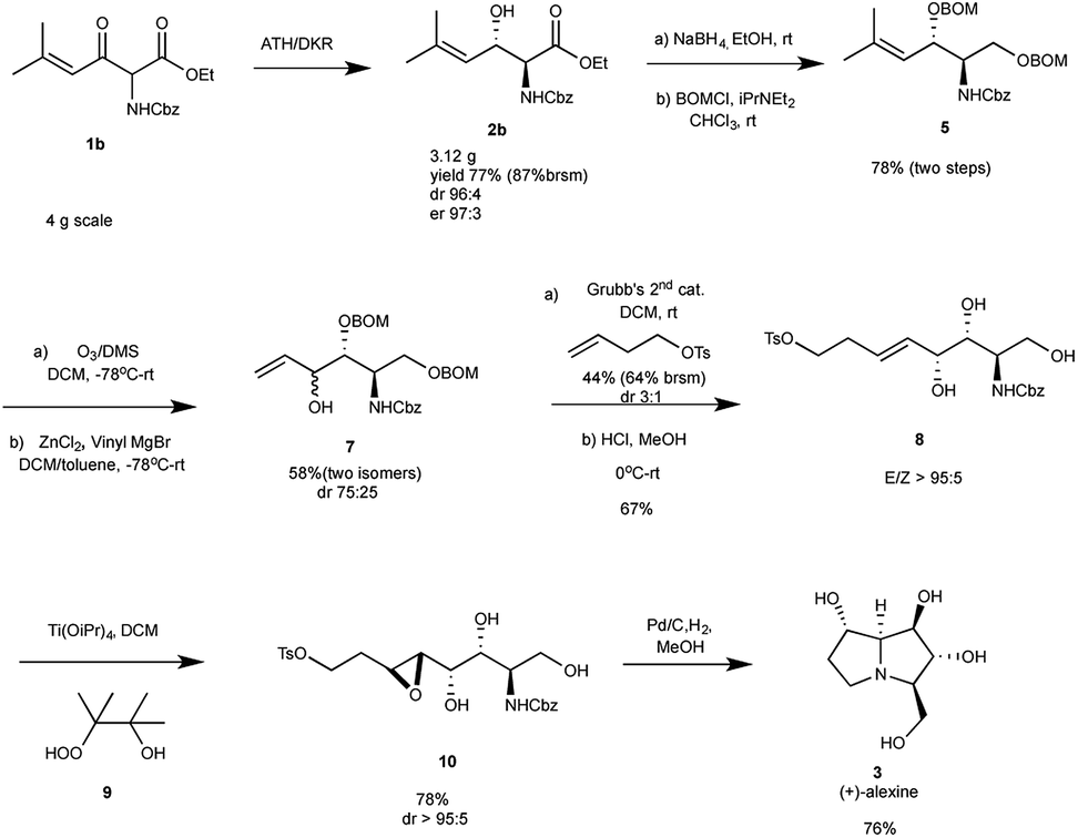 Enantioselective Synthesis Of Anti 3 Alkenyl 2 Amido 3 Hydroxy Esters Application To The Total Synthesis Of Alexine Rsc Advances Rsc Publishing