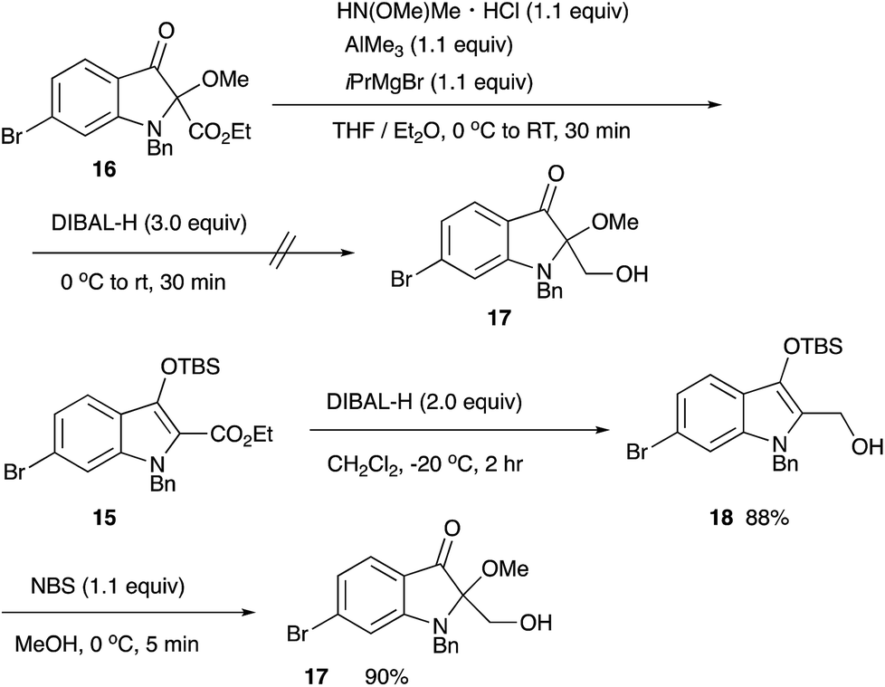 A Facile Approach To 2 Alkoxyindolin 3 One And Its Application To The Synthesis Of N Benzyl Matemone Rsc Advances Rsc Publishing