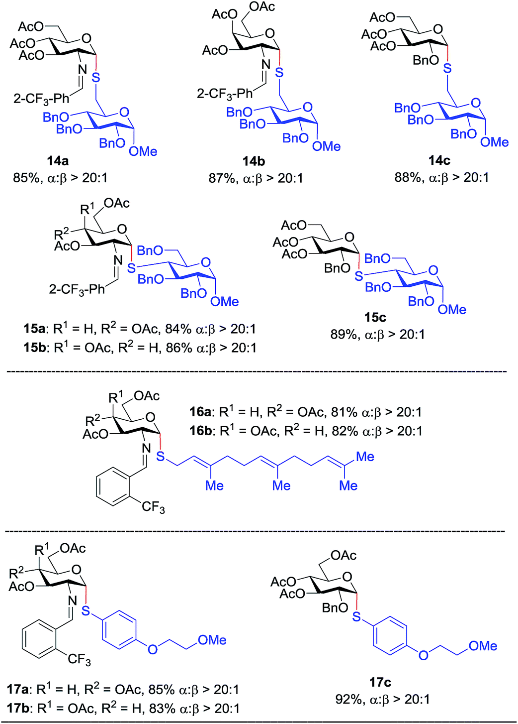 Facile Triflic Acid Catalyzed A 1 2 Cis Thio Glycosylations Scope And Application To The Synthesis Of S Linked Oligosaccharides Glycolipids Sublancin Glycopeptides And Tn Tf Antigens Chemical Science Rsc Publishing