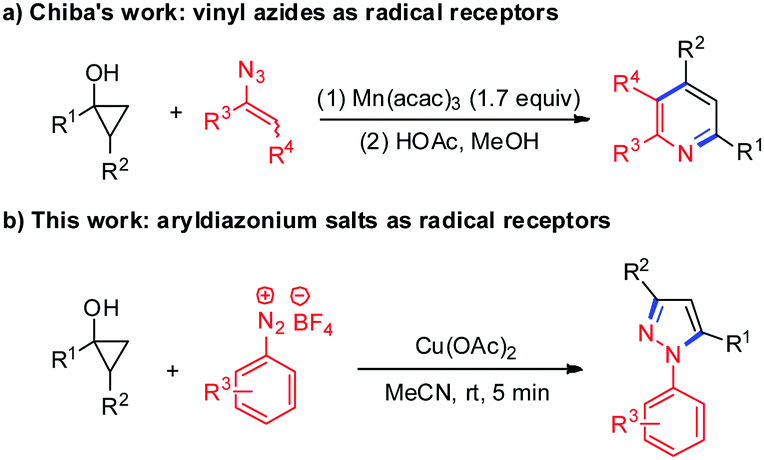 Copper Mediated Tandem Ring Opening Cyclization Reactions Of Cyclopropanols With Aryldiazonium Salts Synthesis Of N Arylpyrazoles Chemical Communications Rsc Publishing Doi 10 1039 C9ccd