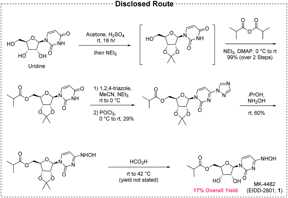 A concise route to MK-4482 (EIDD-2801) from cytidine - Chemical  Communications (RSC Publishing) DOI:10.1039/D0CC05944G