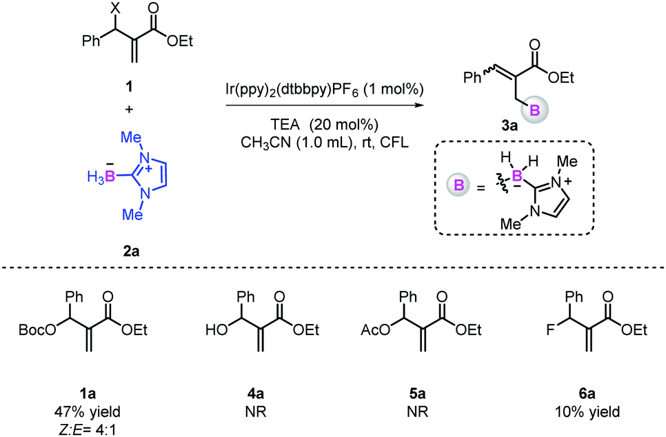 Photoredox Radical Borylation Of Electron Deficient Alkenes With Nhc Boranes Chemical Communications Rsc Publishing Doi 10 1039 D0ccc