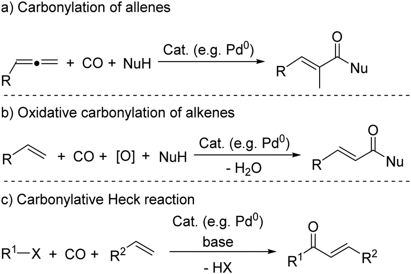 Synthesis Of A B Unsaturated Carbonyl Compounds By Carbonylation Reactions Chemical Society Reviews Rsc Publishing Doi 10 1039 C9csj