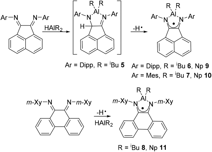 Group 13 Derived Radicals From A Diimines Via Hydro And Carboalumination Reactions Dalton Transactions Rsc Publishing Doi 10 1039 D0dth