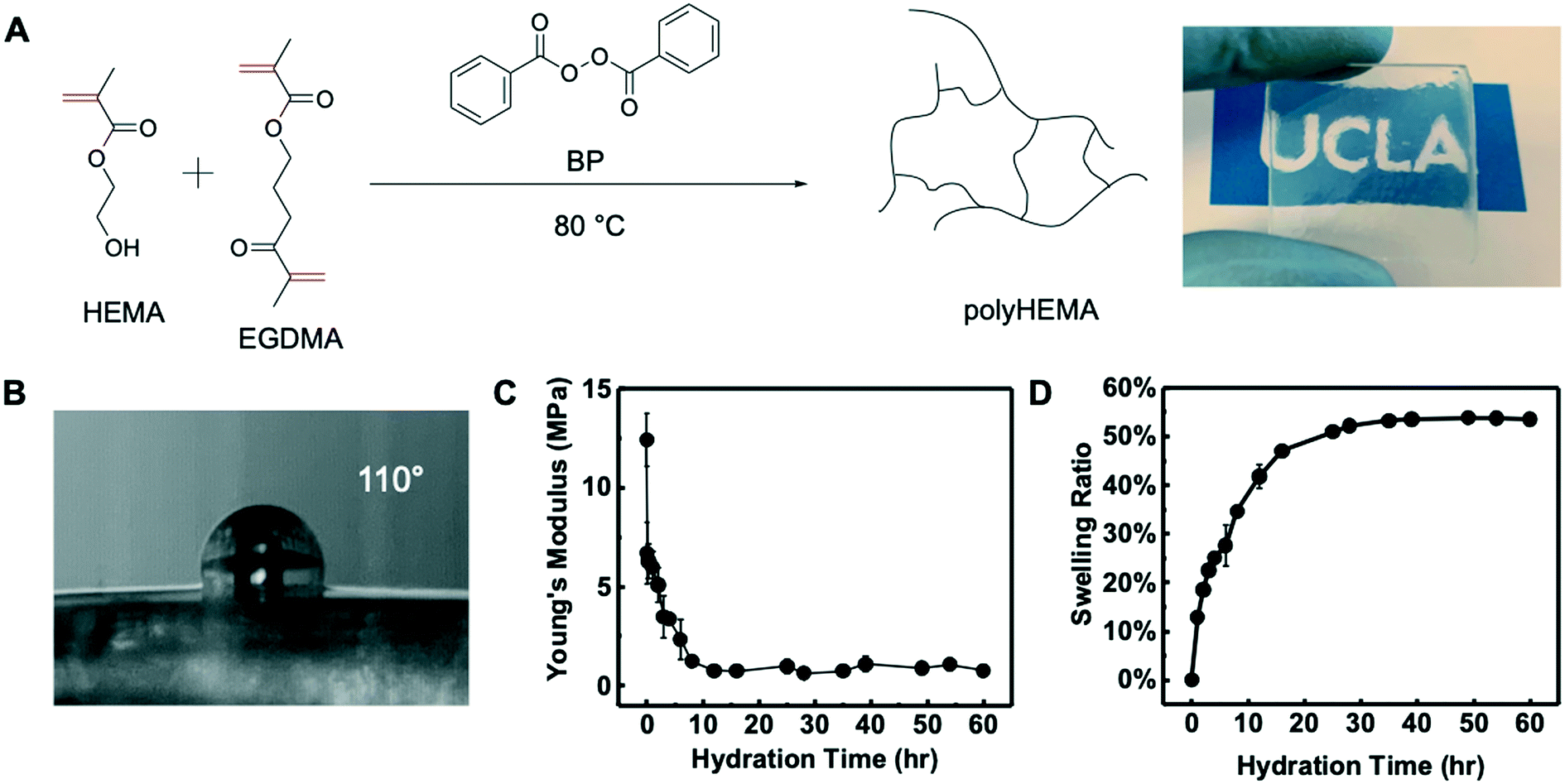 Microengineered poly(HEMA) hydrogels for wearable contact lens biosensing Lab on a (RSC
