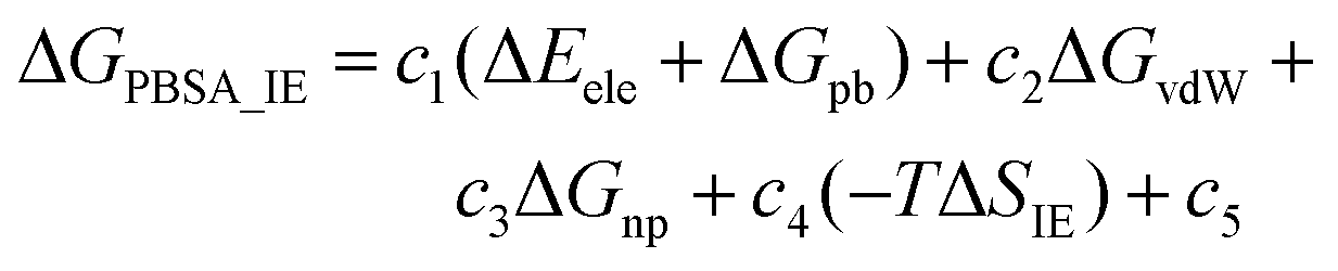 binding free energy calculations