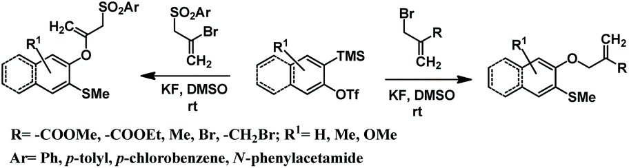 Direct Synthesis Of Ortho Methylthio Allyl And Vinyl Ethers Via Three Component Reaction Of Aryne Activated Alkene And Dmso Organic Biomolecular Chemistry Rsc Publishing Doi 10 1039 D0ob00275e