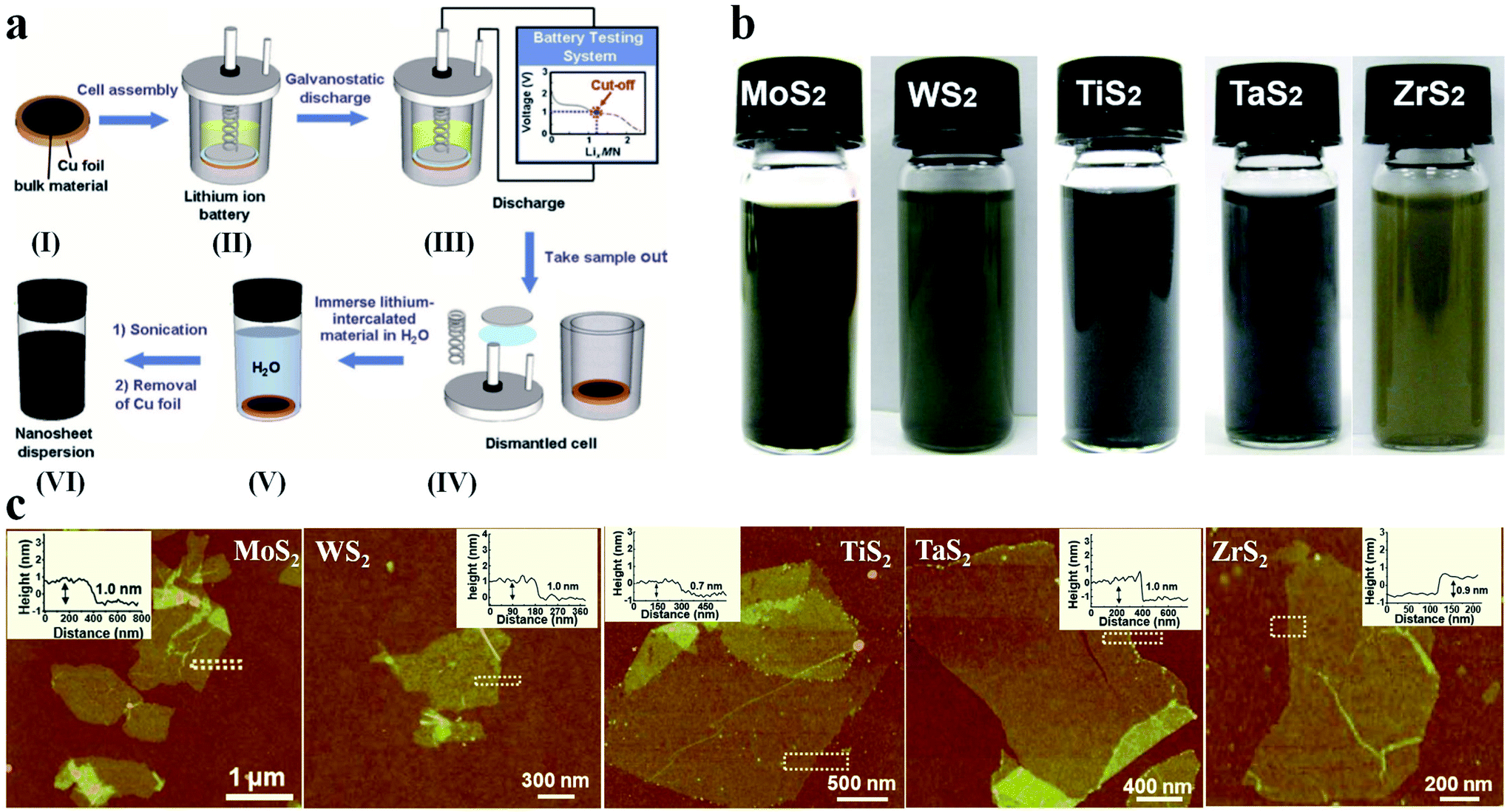 Intercalation and exfoliation chemistries of transition metal 