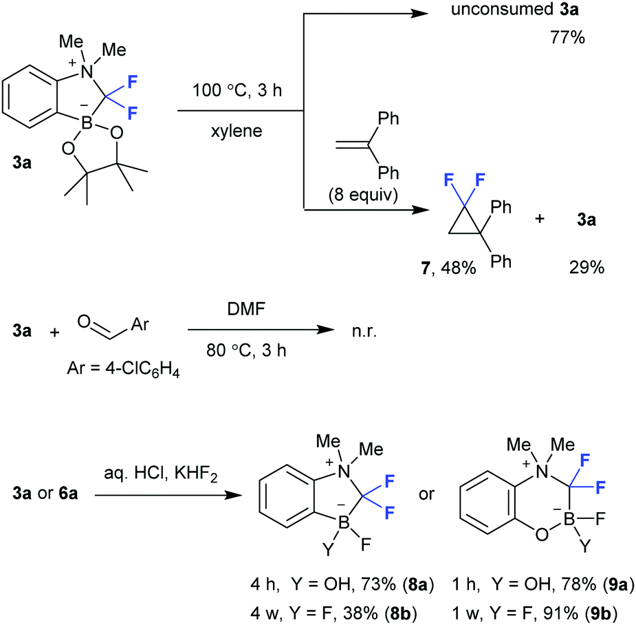 Ortho Dialkylamino Arylboranes As Efficient Reagents For Difluorocarbene Trapping Chemical Communications Rsc Publishing