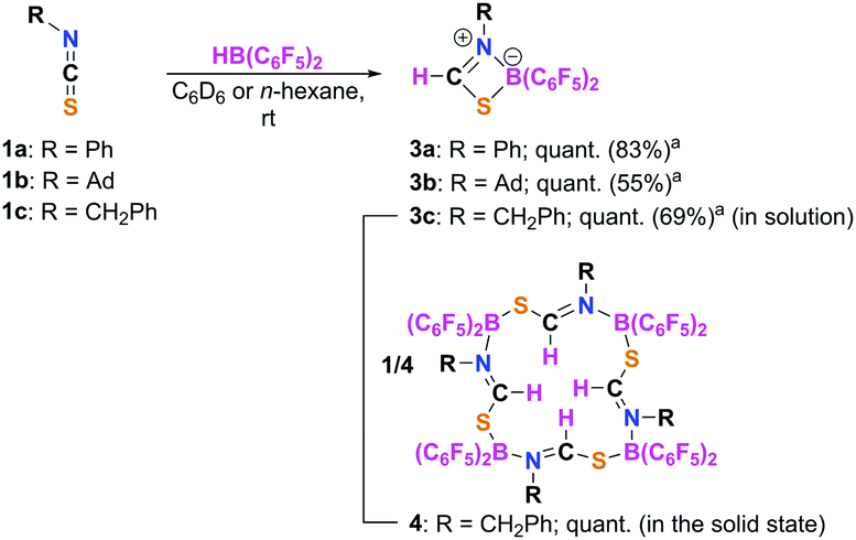 B C6f5 3 And Hb C6f5 2 Mediated Transformations Of Isothiocyanates Chemical Communications Rsc Publishing