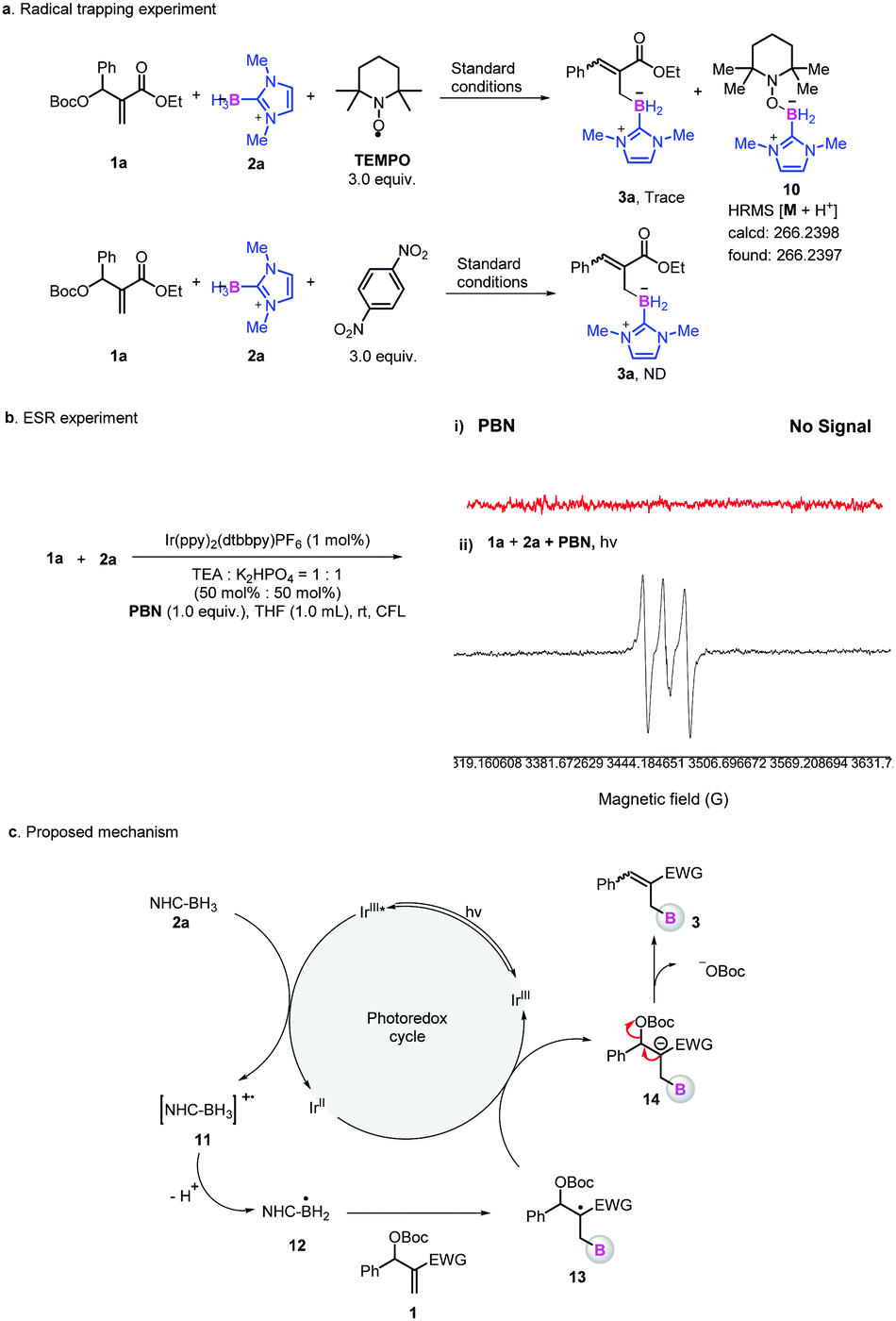 Photoredox Radical Borylation Of Electron Deficient Alkenes With Nhc Boranes Chemical Communications Rsc Publishing