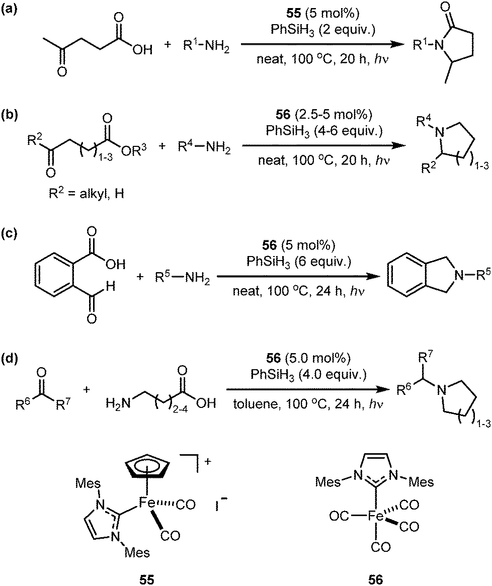 Iron N Heterocyclic Carbene Complexes In Homogeneous Catalysis Chemical Society Reviews Rsc Publishing