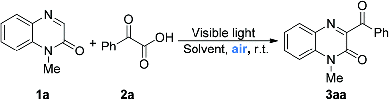 Visible Light Induced Decarboxylative Acylation Of Quinoxalin 2 1h Ones With A Oxo Carboxylic Acids Under Metal Strong Oxidant And External Photocatalyst Free Conditions Green Chemistry Rsc Publishing Visible Light Induced Decarboxylative Acylation Of Quinoxalin 2 1h Ones With A Oxo Carboxylic Acids Under Metal Strong Oxidant And External Photocatalyst Free Conditions Green Chemistry Rsc Publishing