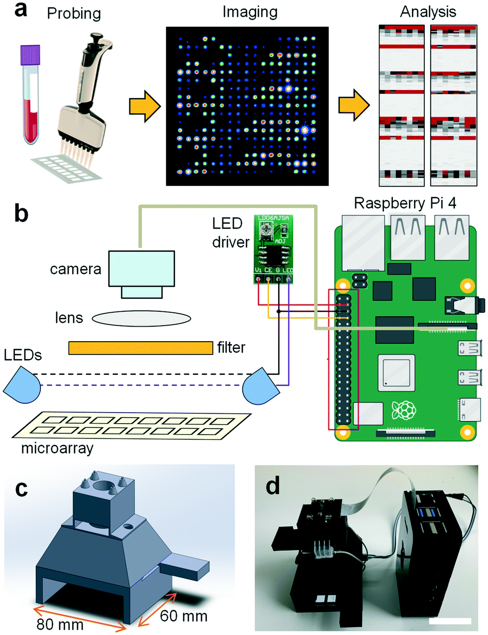 A modular microarray imaging system for highly specific COVID19