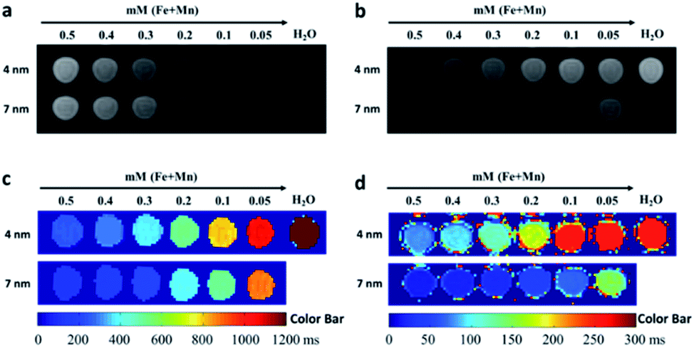 Mn Ii Chelate Coated Superparamagnetic Iron Oxide Nanocrystals As High Efficiency Magnetic Resonance Imaging Contrast Agents Nanoscale Advances Rsc Publishing