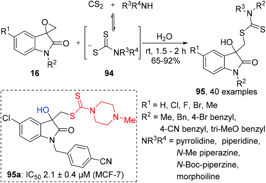 Syntheses And Reactivity Of Spiro Epoxy Aziridine Oxindole Cores Developments In The Past Decade Organic Biomolecular Chemistry Rsc Publishing