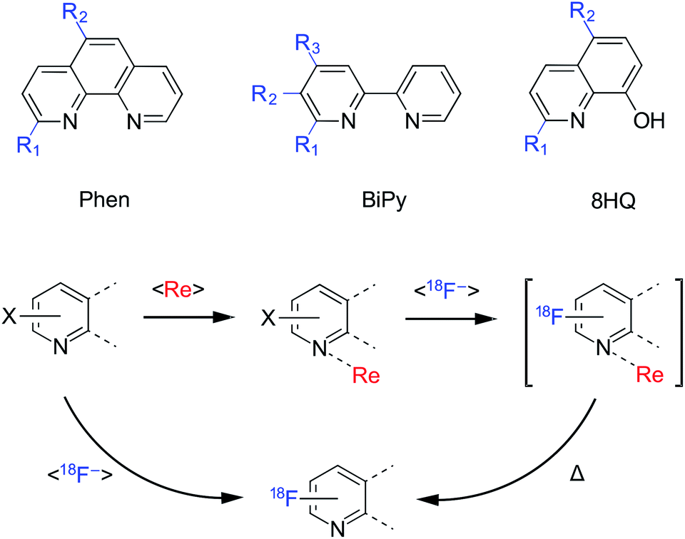 Rhenium I Complexation Dissociation Strategy For Synthesising Fluorine 18 Labelled Pyridine Bidentate Radiotracers Rsc Advances Rsc Publishing