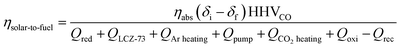 Solar thermochemical CO 2 splitting with doped perovskite LaCo 0.7 Zr 0 ...