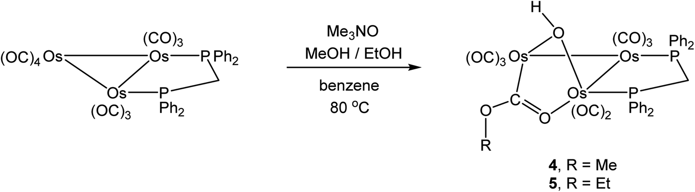 A New Synthetic Route For The Preparation Of Os3 Co 10 M Oh M H And Its Reaction With Bis Diphenylphosphino Methane Dppm Syntheses And X Ray Structures Of Two Isomers Of Os3 Co 8 M Oh M H M Dppm And Os3 Co 7 M3 Co M3 O M Dppm Rsc