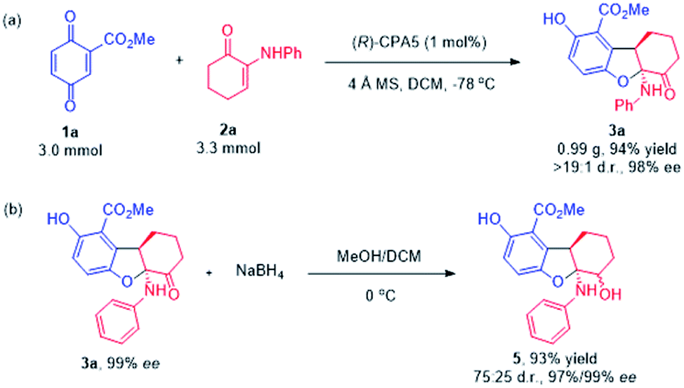 Formal Oxo And Aza 3 2 Reactions Of A Enaminones And Quinones A Double Divergent Process And The Roles Of Chiral Phosphoric Acid And Molecular Sieves Chemical Science Rsc Publishing