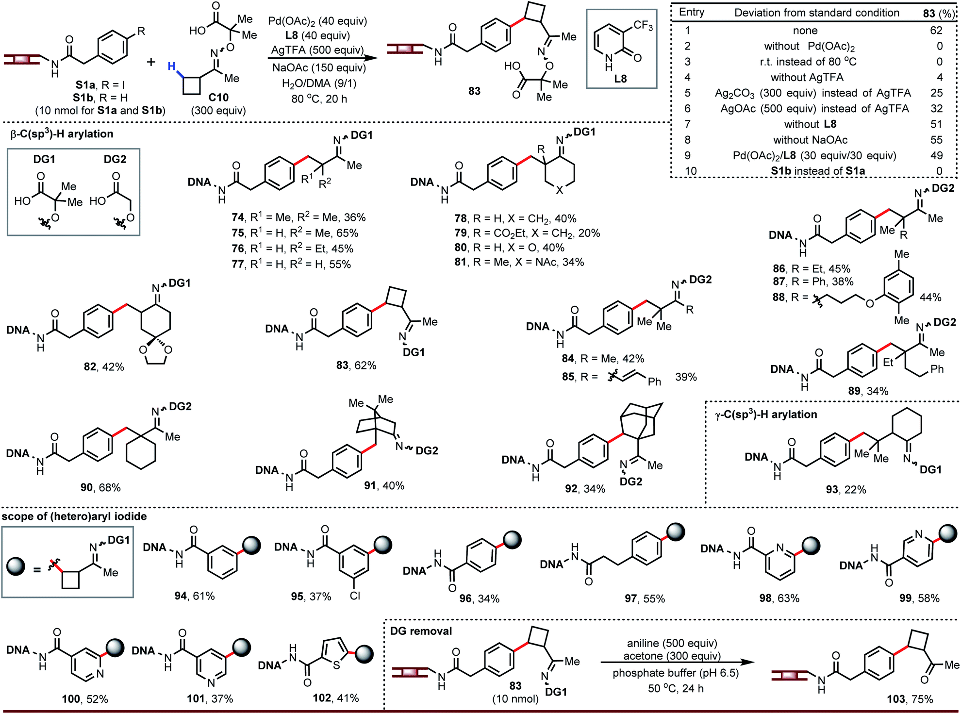 Merging C Sp 3 –h Activation With Dna Encoding Chemical Science Rsc